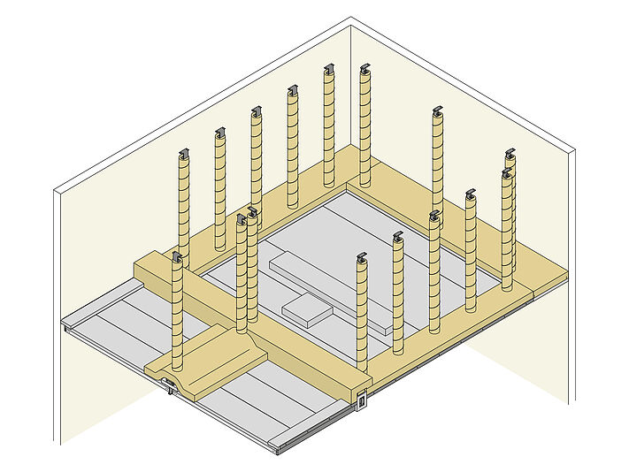 dur-EI60 EASY-CLICK Brandschutzdecke mit Einbauten